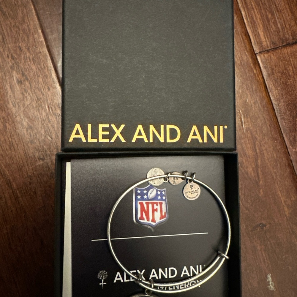 Alex and Ani Silver NFL Charm Bangle